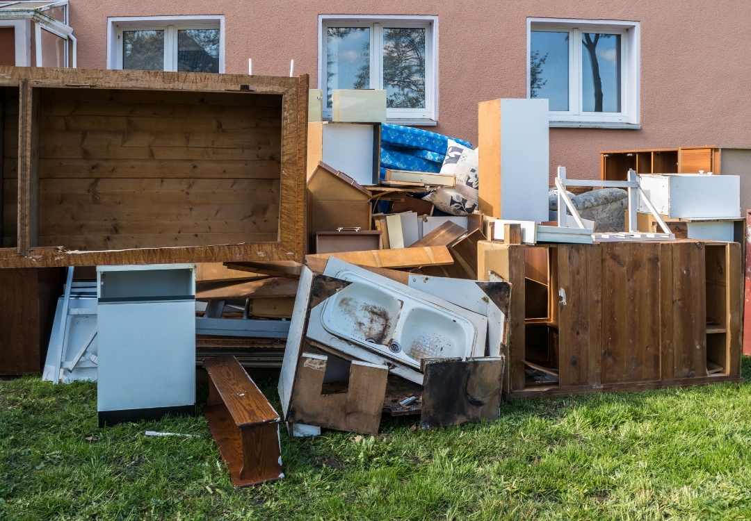 Removal of waste materials cleaning service