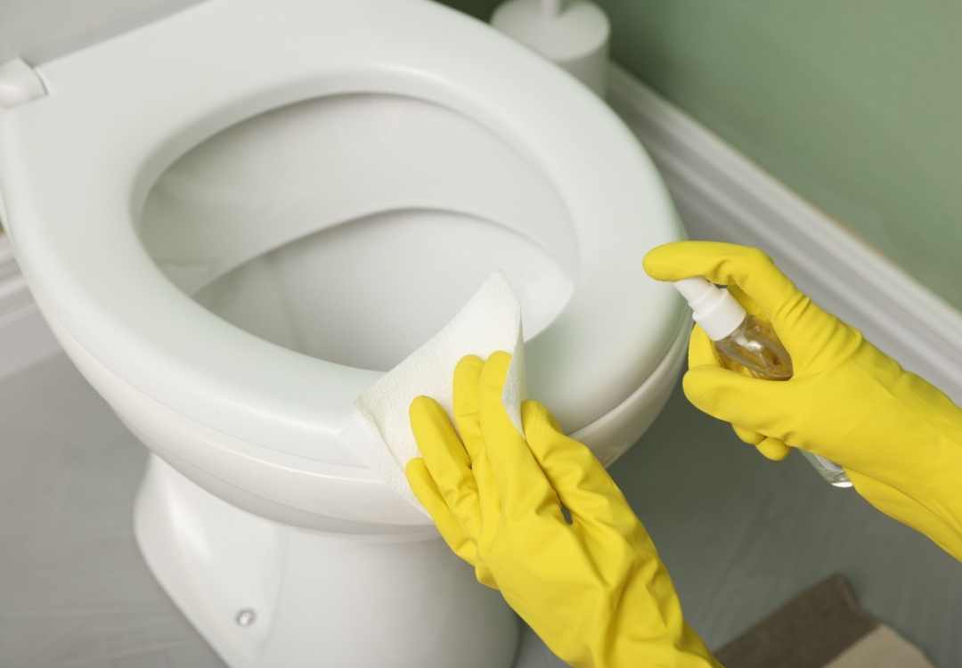 Restroom cleaning and disinfecting