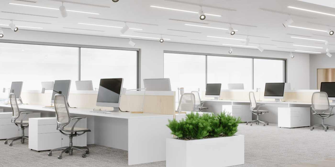 Clean modern office space